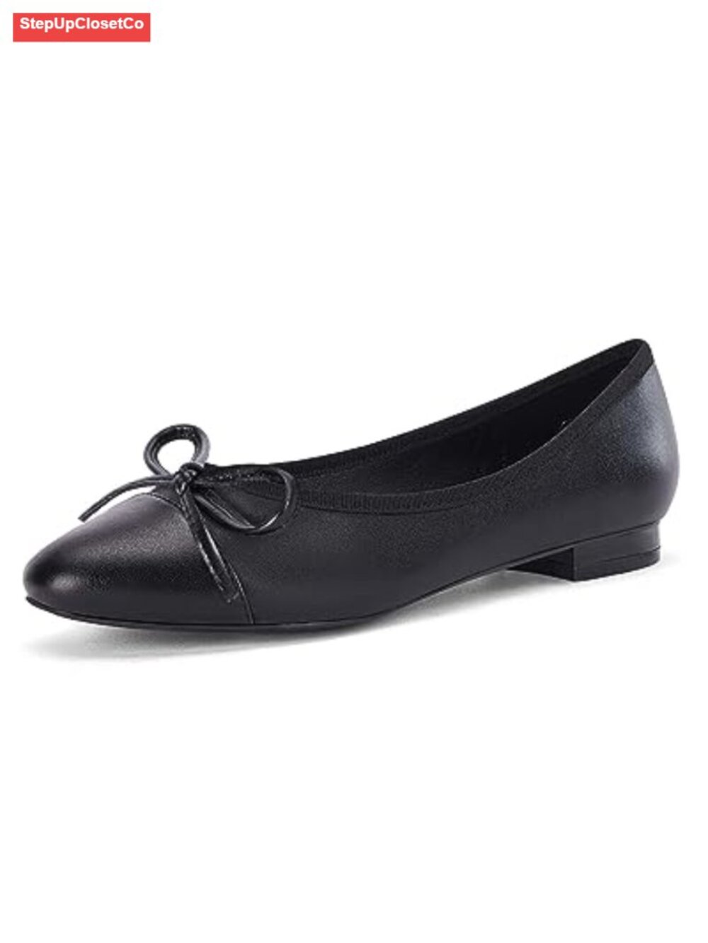 Womens Cap Toe Ballet Flats Bow Pointed Slip On Office Work Comfort Dress Flats